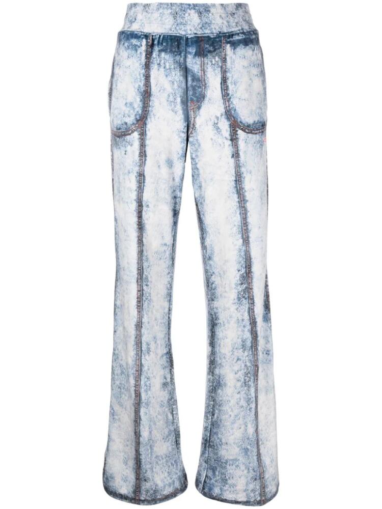 Diesel P-Ney elasticated-waistband bleached trousers - Blue Cover