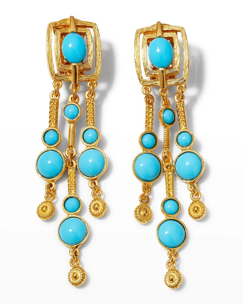 Ben-Amun Gold and Stone Clip-On Earrings Cover