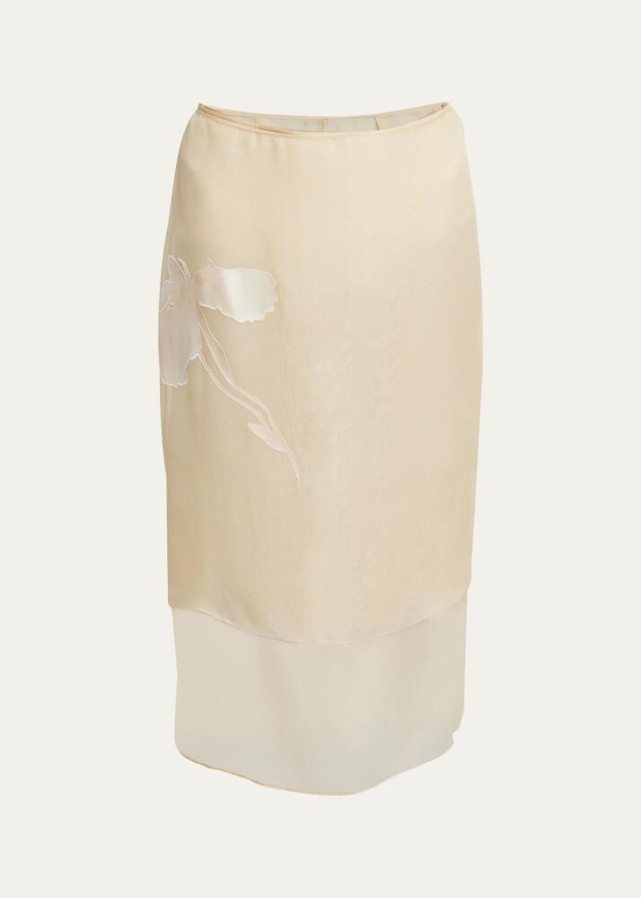 Givenchy Iris Double-Layered Midi Skirt Cover