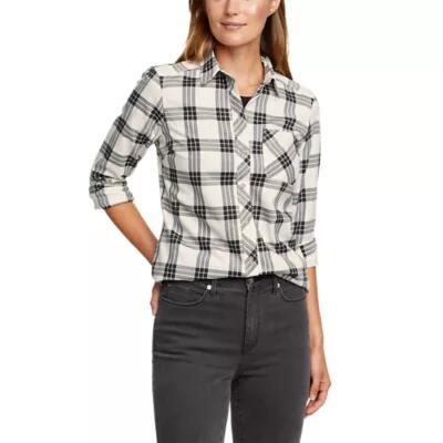 Eddie Bauer Women's Twin Falls Flannel Shirt Cover