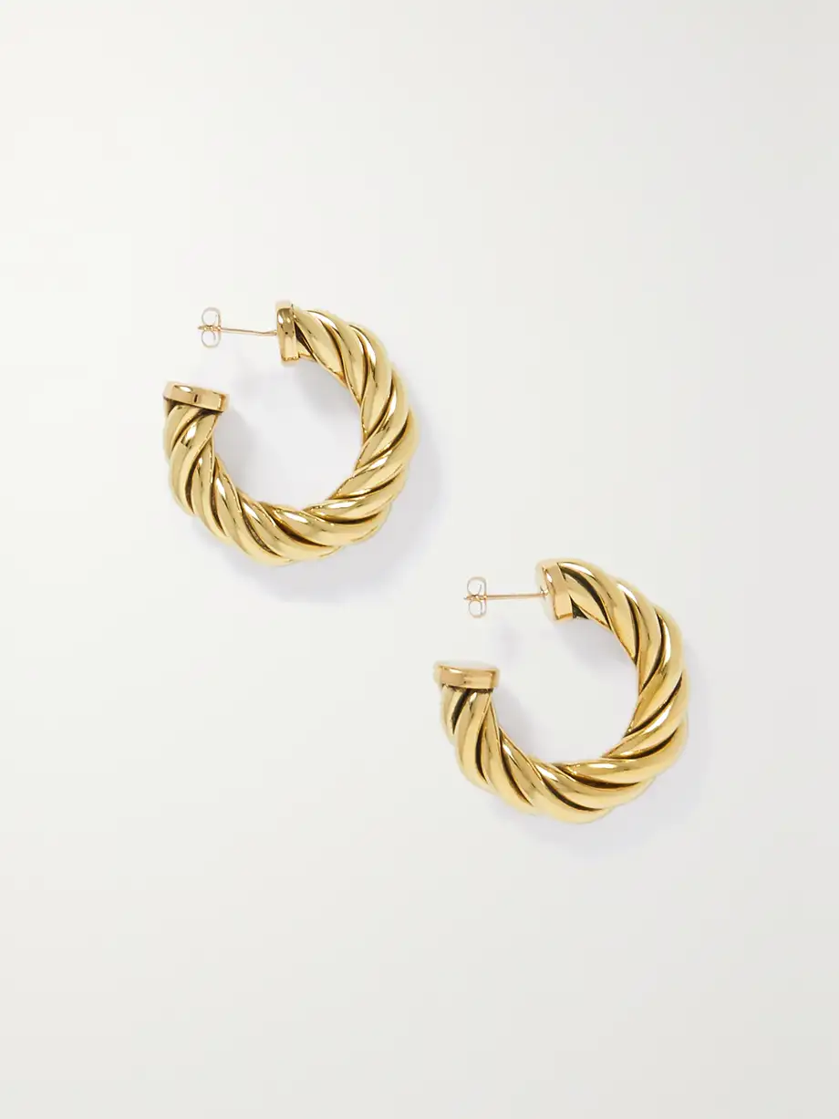 Laura Lombardi - Spira Gold-plated Recycled Hoop Earrings - One size Cover