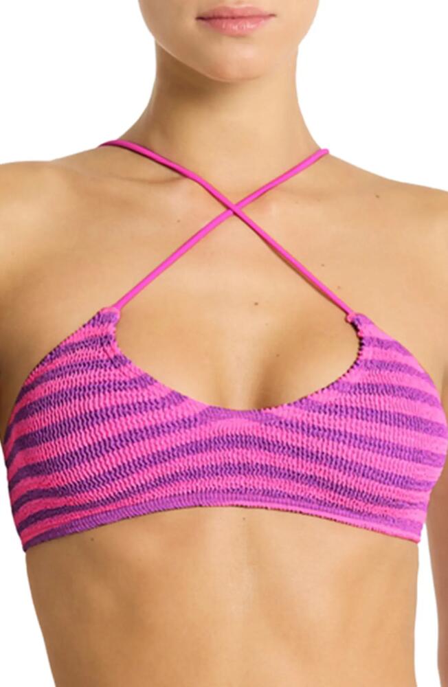 bond-eye Selena Convertible Bikini Top in Cerise Stripe Cover