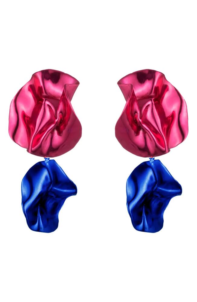 Sterling King Flashback Fold Drop Earrings in Fuchsia - Cobalt Cover