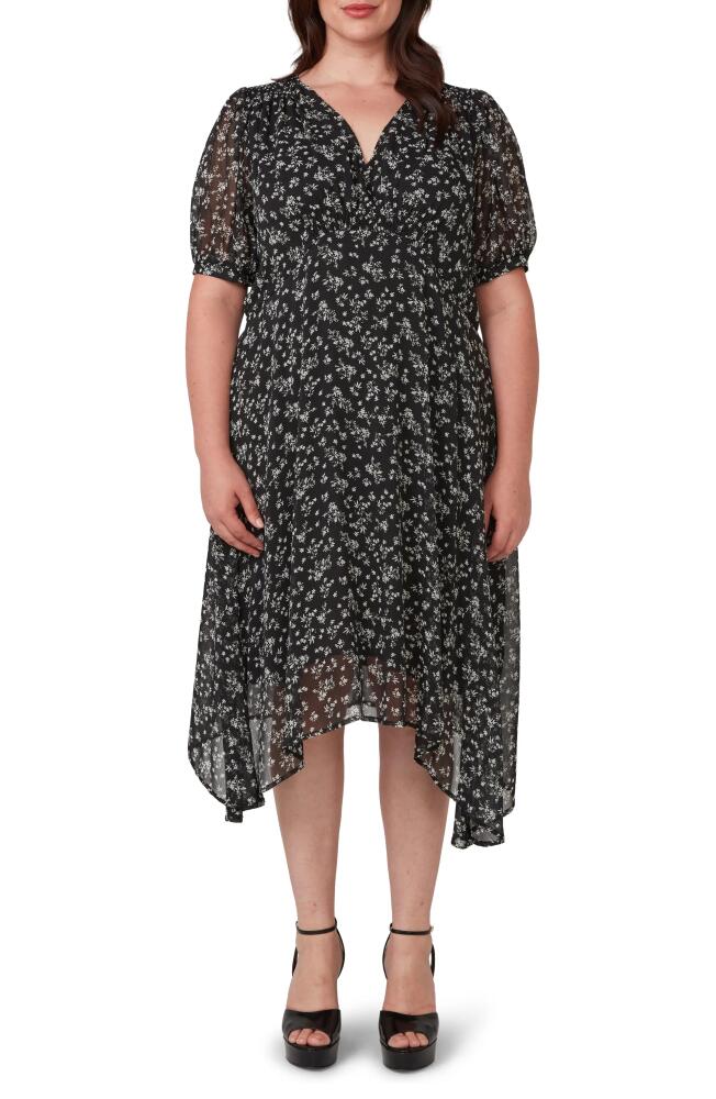 Estelle Rozalia Floral Midi Dress in Black/Milk Cover