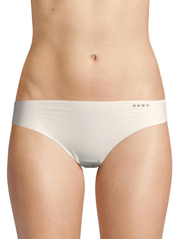 DKNY Women's Seamless Logo Thong - Vanilla Cover