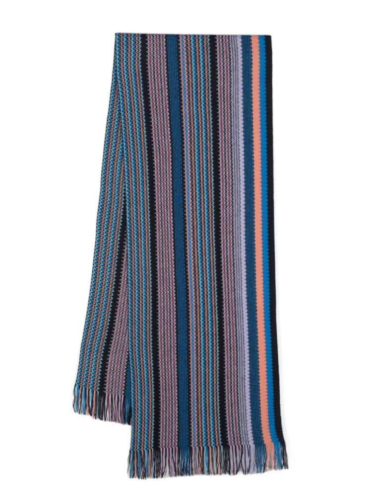 Missoni zigzag scarf - Blue Cover