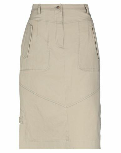 Alberta Ferretti Woman Midi skirt Beige Cotton, Elastane Cover