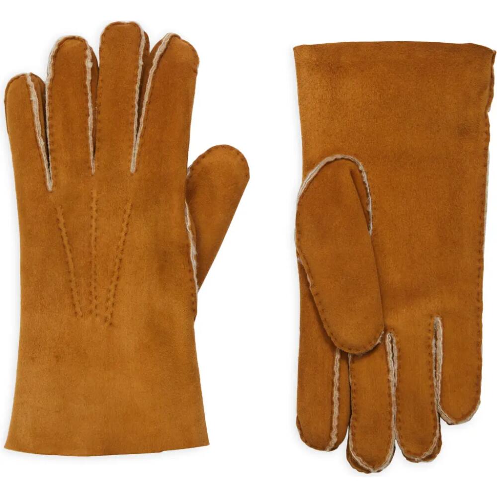 Eleventy Genuine Shearling Gloves in Camel Cover