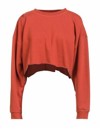 Weworewhat Woman Sweatshirt Rust Cotton, Elastane Cover