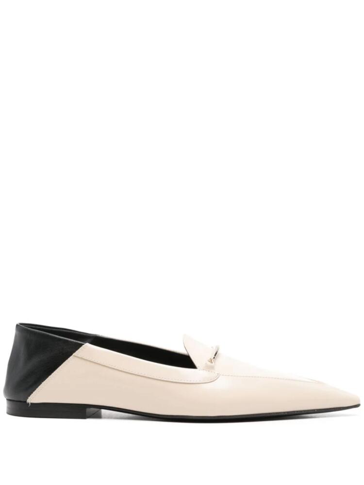 Victoria Beckham leather loafers - Neutrals Cover