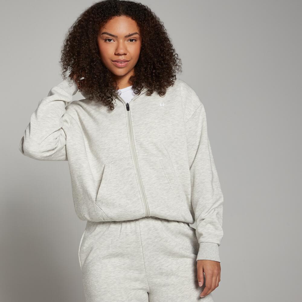 MP Women's Basics Zip Through Hoodie - Light Grey Marl Cover