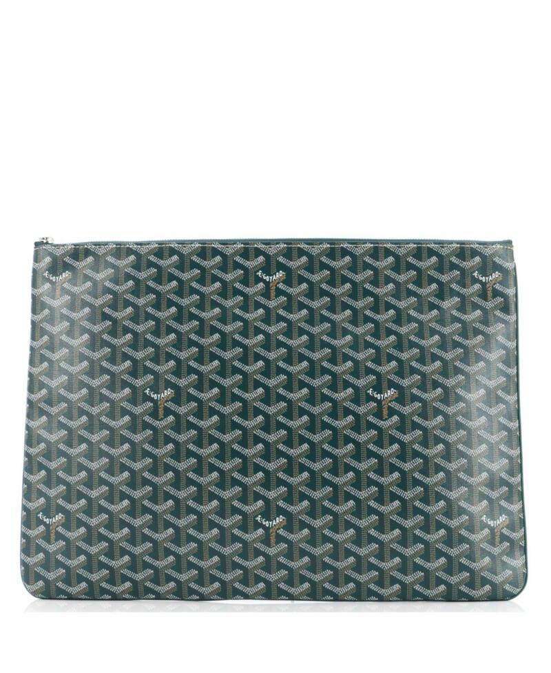 Pre-Owned Goyard Gm Senat Zip Pouch Coated Canvas Cover