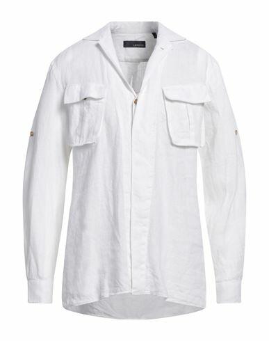 Lardini Man Shirt White Linen Cover