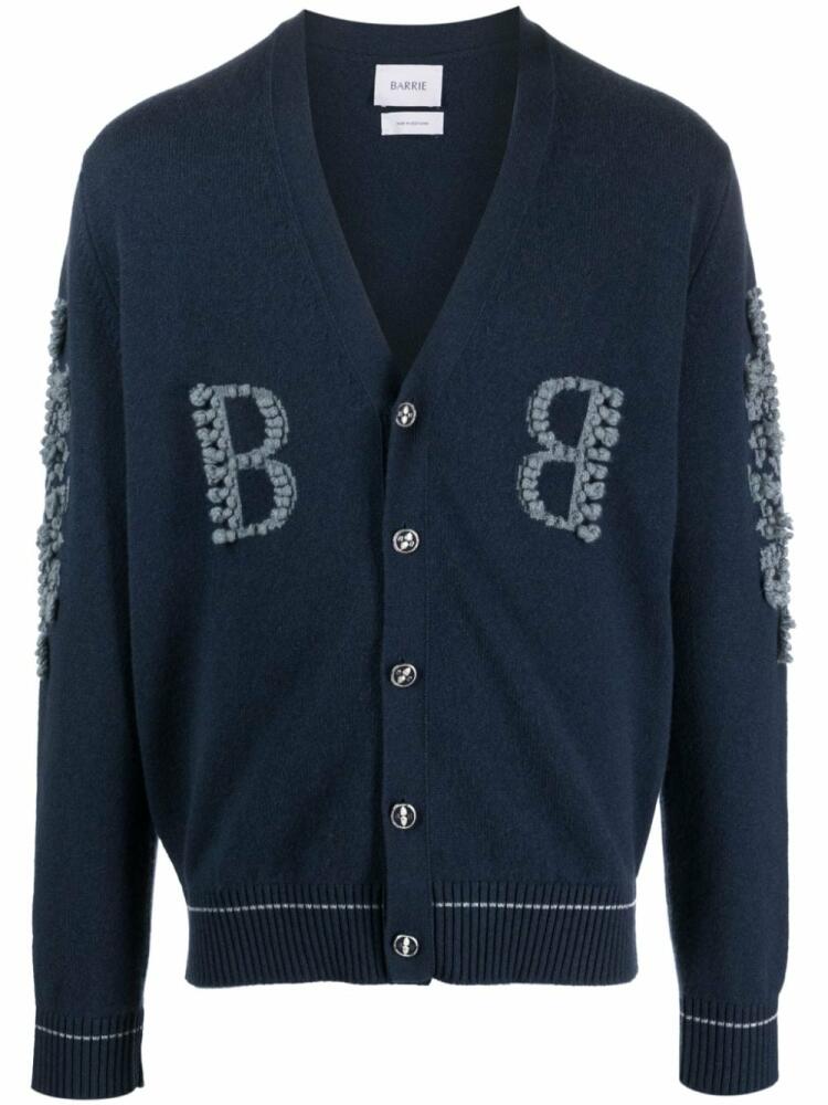 Barrie 3D-knit cashmere cardigan - Blue Cover