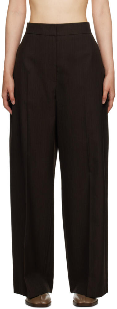 Recto Brown Striped Trousers Cover