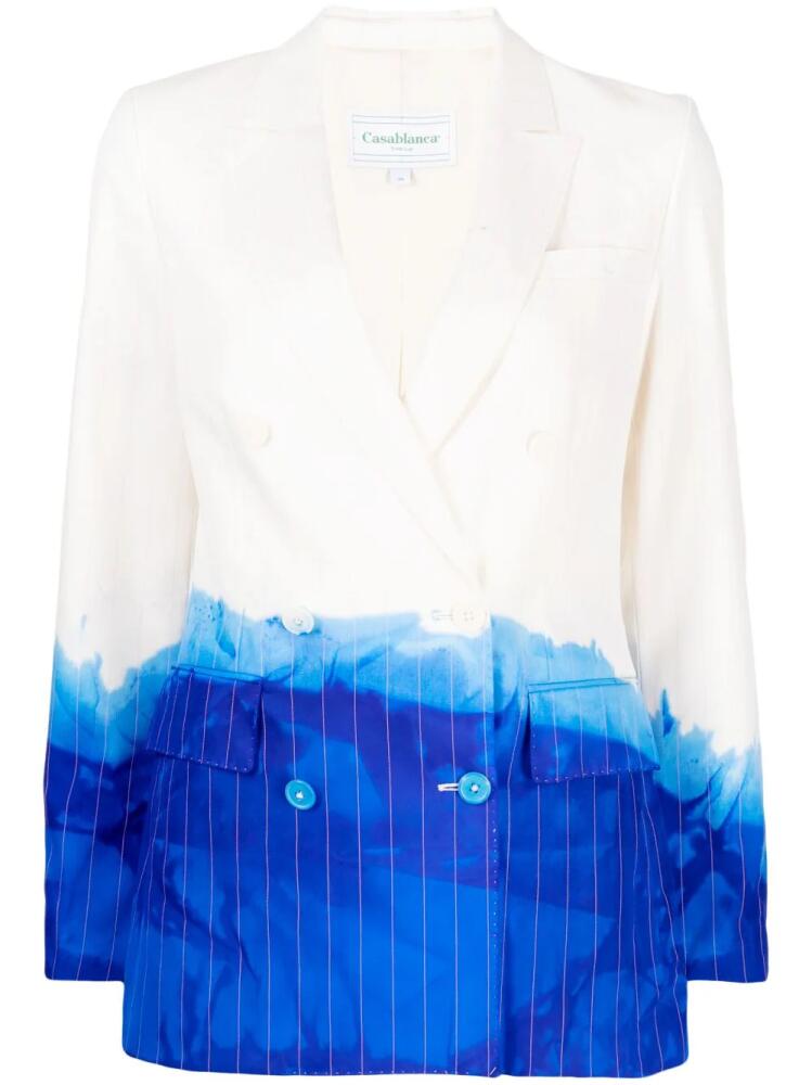 Stain Shade tie-dye wool blazer - White Cover