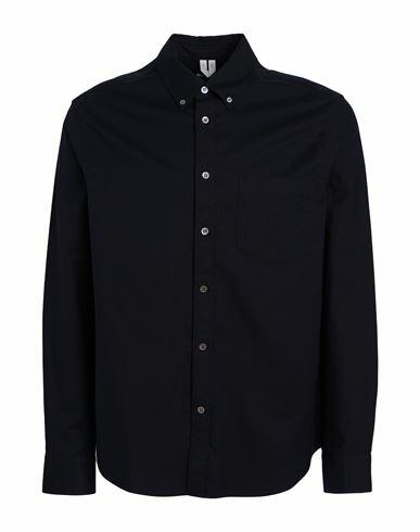 Arket Man Shirt Midnight blue Cotton Cover