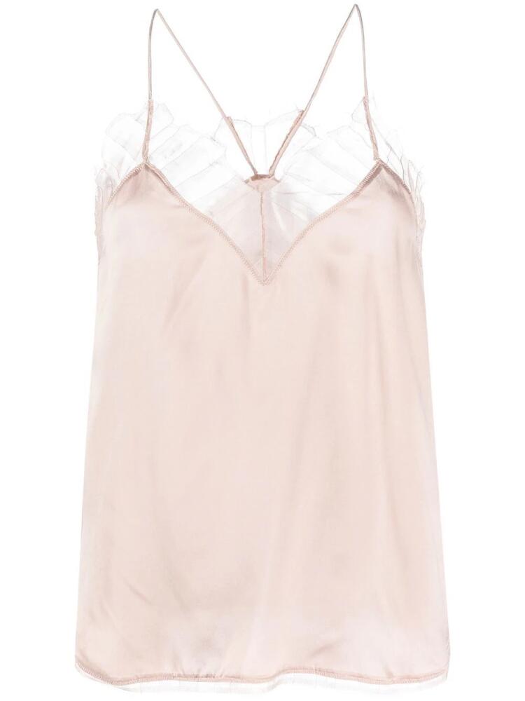 IRO lace-detailing sleeveless top - Pink Cover