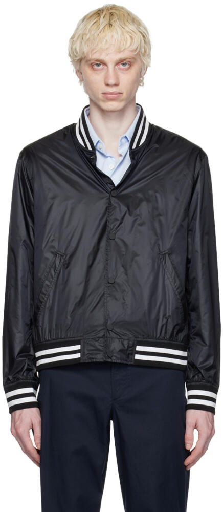 Theory Black Varsity Bomber Jacket Cover