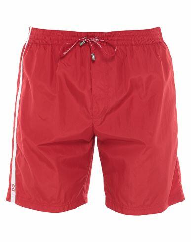 Dolce & gabbana Beachwear Man Swim trunks Red Polyester Cover