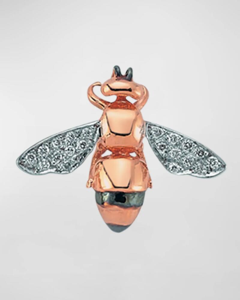 BeeGoddess Bee Stud Earring with Diamonds, Single Cover