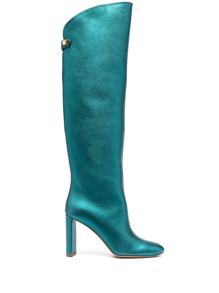 Maison Skorpios Adriana 90mm knee-high boots - Blue Cover