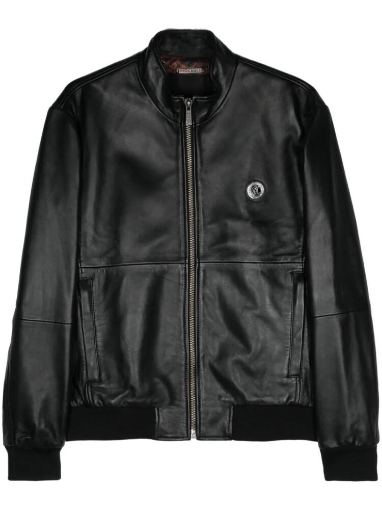 Just Cavalli logo-patch jacket - Black Cover