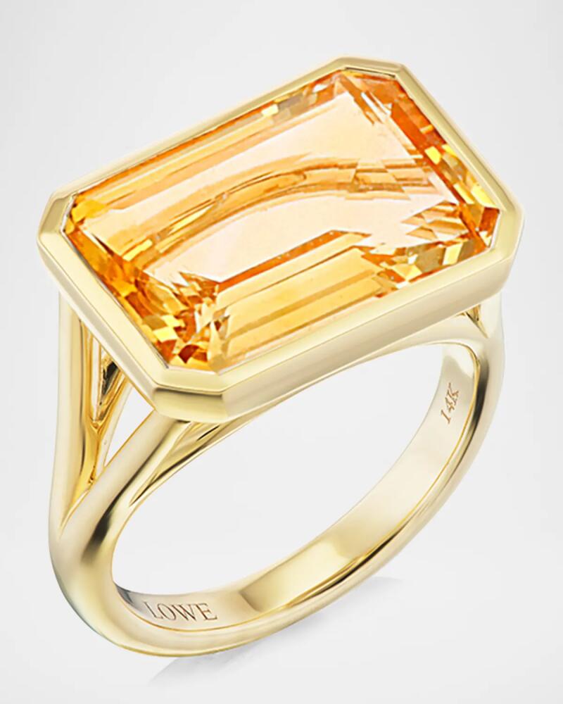 Sheryl Lowe The Joni 14K Gold Emerald-Cut Citrine Ring Cover