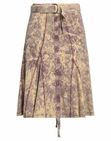 Diesel Woman Midi skirt Burgundy Cotton, Elastane Cover