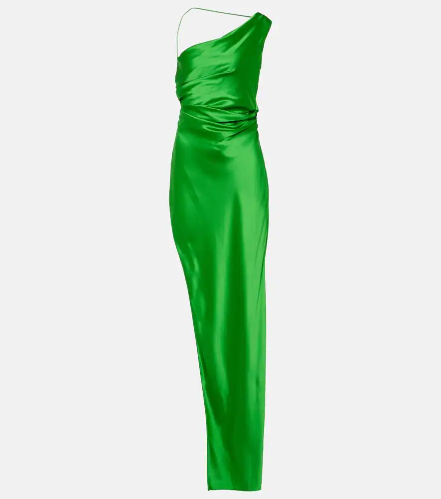 The Sei Asymmetric silk satin gown Cover