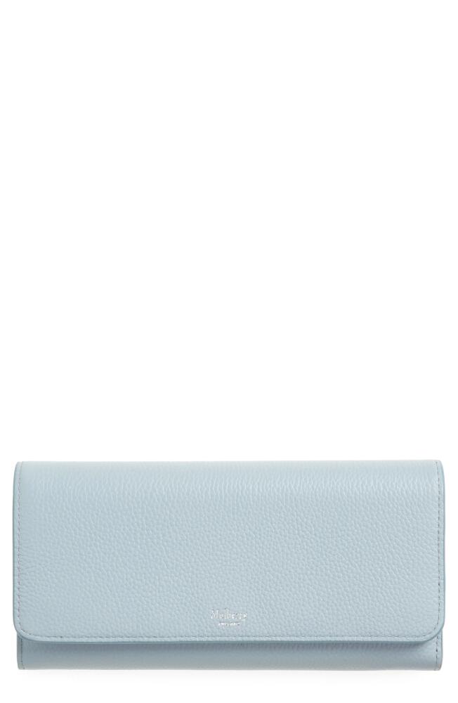 Mulberry Leather Continental Wallet in Poplin Blue Cover