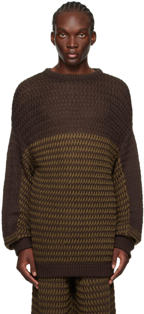 Isa Boulder Brown Check Sweater Cover