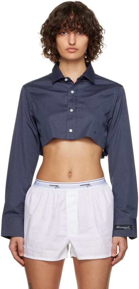 HommeGirls SSENSE Work Capsule - Gray Cropped Shirt Cover