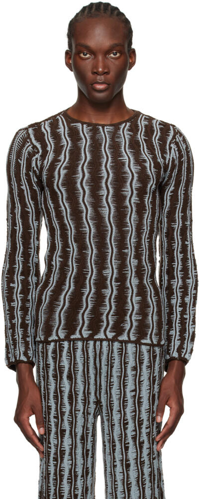 Isa Boulder Brown & Blue Cactus Sweater Cover