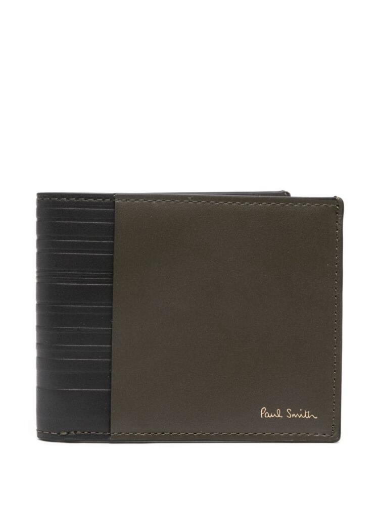 Paul Smith logo-stamp leather wallet - Green Cover