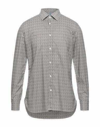 Giampaolo Man Shirt Dove grey Size 15 ¾ Cotton Cover