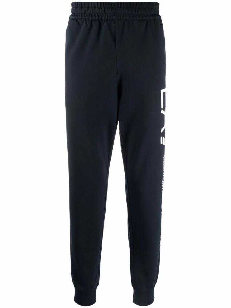 Ea7 Emporio Armani logo-print sweat pants - Blue Cover