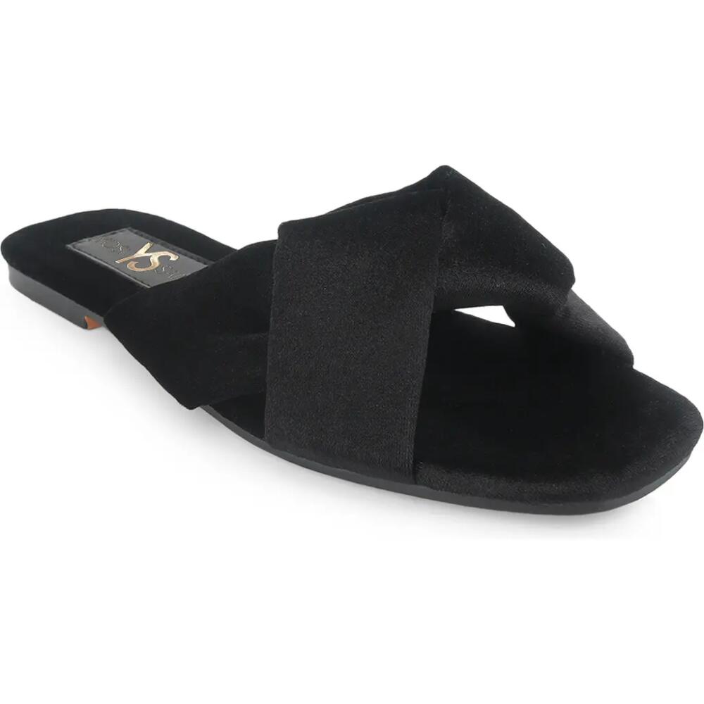 Yosi Samra Nancy Velvet Slide in Black Cover