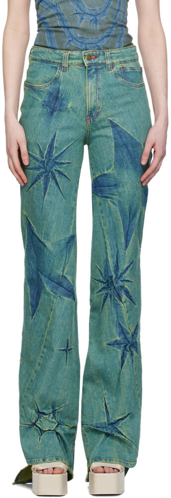 Masha Popova Green & Blue Creased Jeans Cover