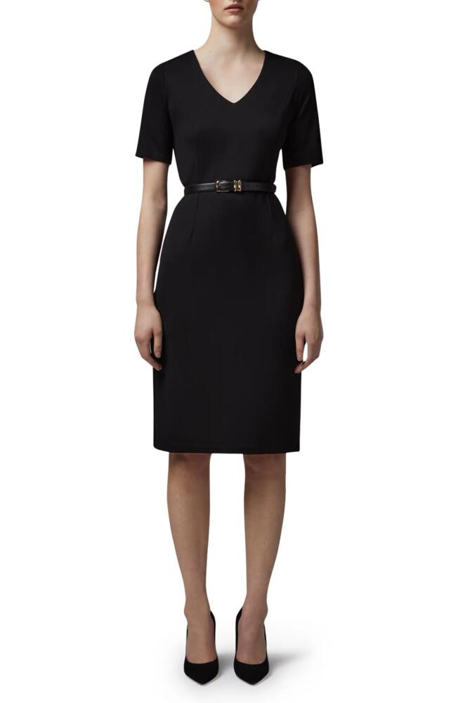 LK Bennett Natasha V-Neck Sheath Dress in Black Cover