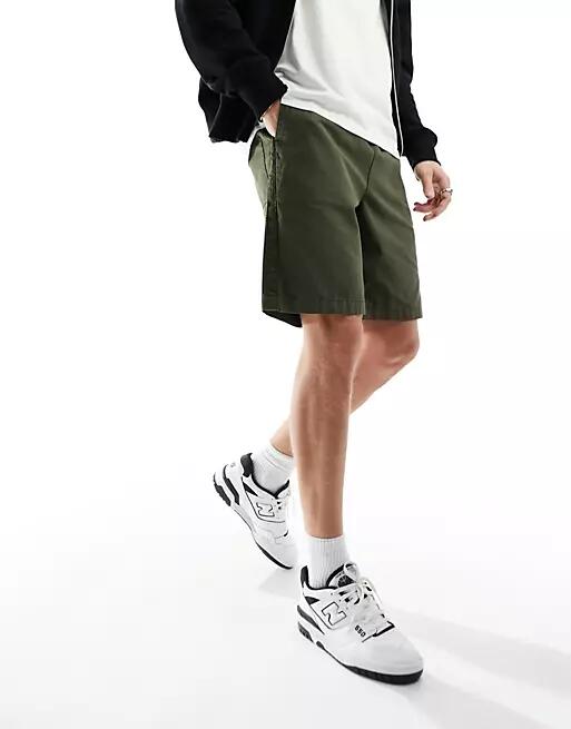 Farah mayhew canvas shorts in khaki-Green Cover