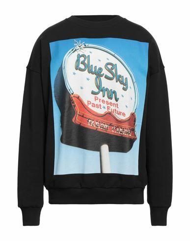 Blue Sky Inn Man Sweatshirt Black Cotton, Elastane Cover