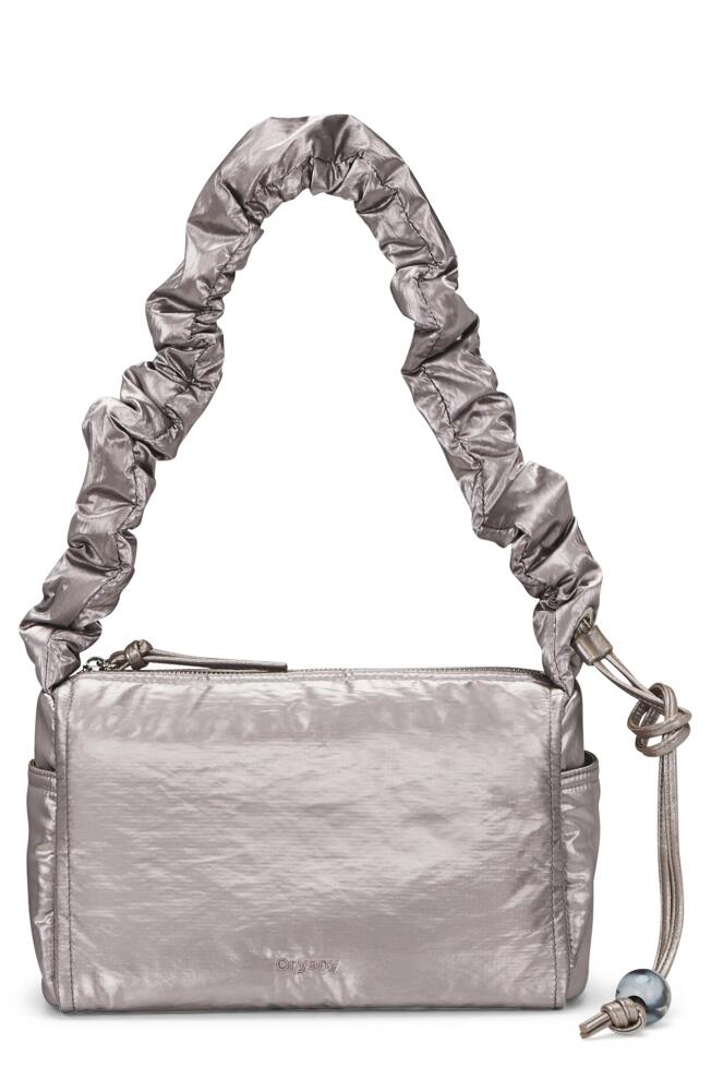 Oryany Scrunch Shoulder Bag in Pewter Cover