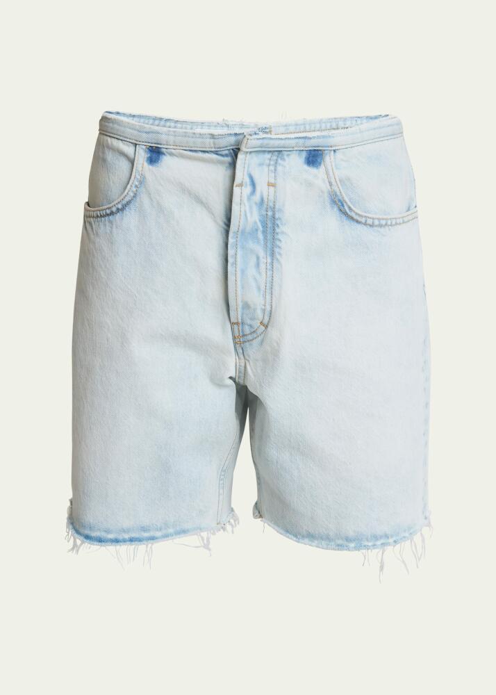 Givenchy Men's Cutoff-Waist Denim Shorts Cover