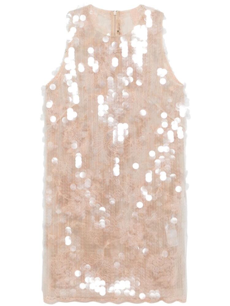 Ermanno Scervino sequin-embellished mini dress - Neutrals Cover