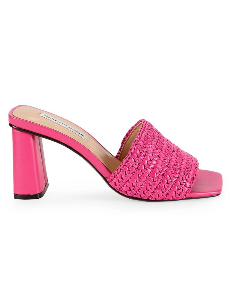 Saks Fifth Avenue Women's Kimberly Braided Block Heel Sandals - Pink Cover