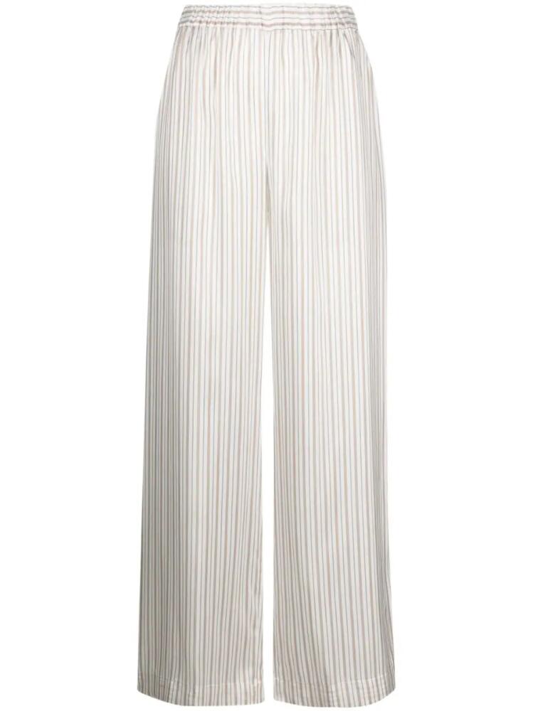 Le Kasha Harper striped silk trousers - Neutrals Cover