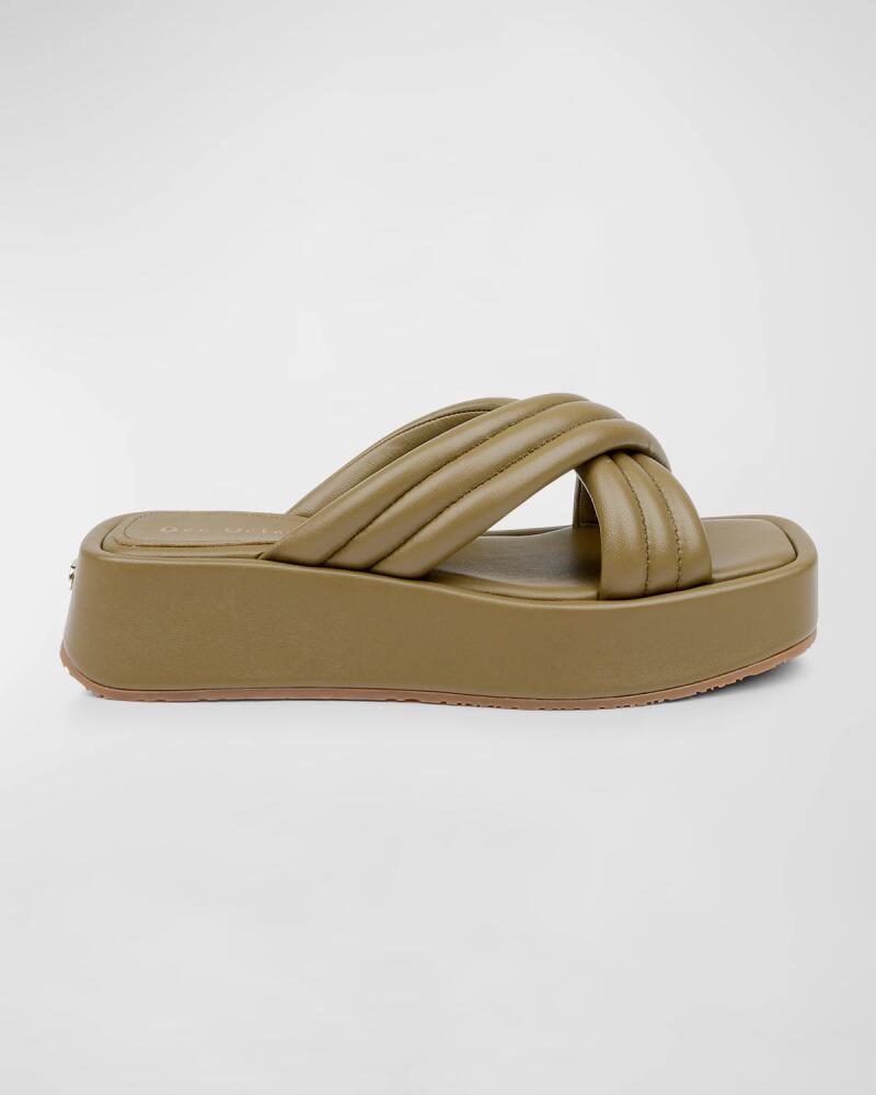 DEE OCLEPPO Sicily Crisscross Leather Flatform Sandals Cover