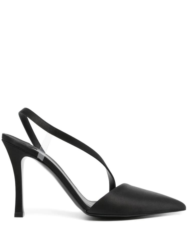 Stella McCartney Stella Iconic D'Orsay satin pumps - Black Cover