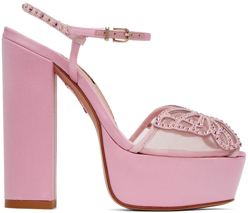 Sophia Webster Pink Farfalla Heeled Sandals Cover